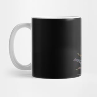 Colorful Abstract Jellyfish With Long Tentacles Mug